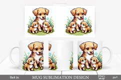 Mother Day Mug PNG. Mama and Baby Animal PNG. Mama Dog Product Image 1