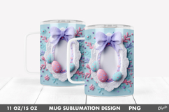 Easter Frame Mug Sublimation Wrap, Mug 11 OZ, 15 OZ Product Image 1