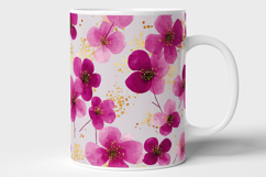 Pink and Gold Flowers Seamless Pattern and Digital paper Product Image 7