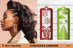 Earrings Christmas SVG, EPS, PNG Product Image 1