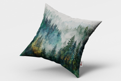 Watercolor Forest Landscape Digital Paper Background Product Image 7