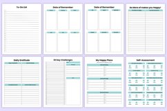 2026 Anxiety Journal Bundle Canva Template Product Image 7