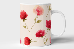 Watercolor Minimal Rose Seamless Pattern and Digital paper Product Image 7