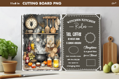 Witch Rules, Halloween Cutting Board Design PNG Product Image 1