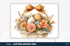 Easter Basket Sublimation, Cutting Board PNG Product Image 1
