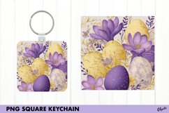 Watercolor Easter Keychain Sublimation PNG Product Image 1