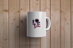Patriotic Sunflower Love Sublimation PNG Product Image 2