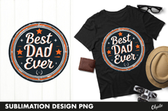 Father Day Retro Round Sublimation PNG Product Image 1