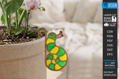 Stained Glass Style Plant Pot Clip Laser Cut | Garden Decor Product Image 1