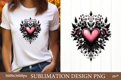 Gothic Valentine’s Day Sublimation. Tshirt Design PNG Product Image 1