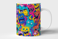 Cute Monster Doodle Art Seamless Pattern and Digital Paper Product Image 7