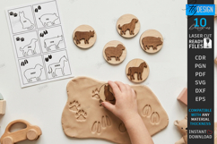 Animal Tracks Play Stamps Laser Cut Bundle | Matching Games Product Image 9