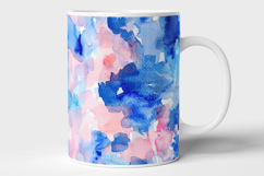 Blue and Pink Watercolor Seamless Pattern and Digital Paper Product Image 6