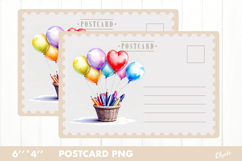 Back to School Card PNG. School Postcard PNG Product Image 1