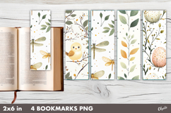 Vintage Easter Bookmark PNG. Spring Printable Bookmark PNG Product Image 1