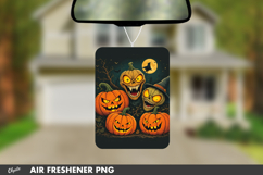 Halloween Air Freshener. Zombie Monster Pumpkin PNG Product Image 1