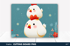 Cutting Board, Winter Bird Sublimation PNG Product Image 1