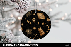 Christmas Black Ornament PNG Product Image 1