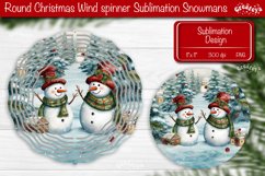 Christmas wind spinner Sublimation Christmas round PNG Product Image 1