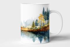 Watercolor Fall Landscape Digital Paper Digital Background Product Image 6