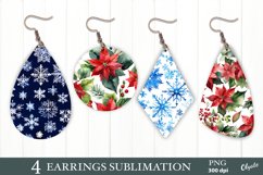 Christmas Earring Sublimation. Earring Sublimation Design PN Product Image 1
