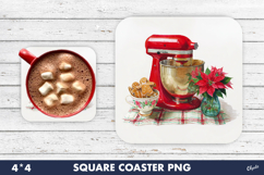 Christmas Kitchen Coaster PNG, Red Kitchen Mixer PNG Product Image 1