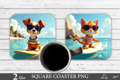 Summer Coaster. Surf Board Animal PNG Product Image 1