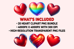 Heart Clipart PNG Bundle Product Image 7