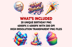 Birthday Clipart PNG Bundle Product Image 7