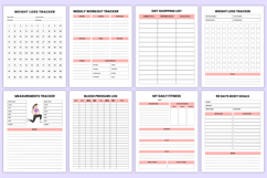 2026 Health &amp; Fitness Journal Canva Template Product Image 6