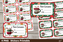 Christmas Gift Stickers PNG. Personalized Christmas PNG Product Image 1