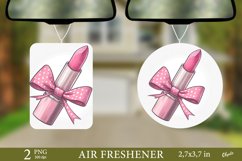 Pink Lipstick with Bow PNG. Air Freshener PNG Product Image 1