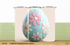 Easter Egg Tumbler Sublimation, 20 OZ Tumbler Wrap PNG Product Image 1