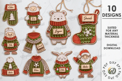 Christmas Sweater Ornaments Bundle Lasercut. Christmas SVG Product Image 1