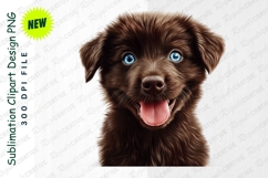 Adorable German Shepherd Puppy Illustration On White Product Image 1
