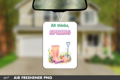 Spring Air Freshener Sublimation, Garden Car Fresh PNG Product Image 1