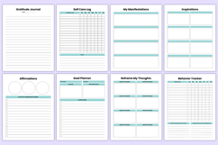 2026 Anxiety Journal Bundle Canva Template Product Image 8