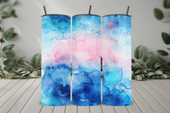 Blue and Pink Watercolor Seamless Pattern and Digital Paper Product Image 7