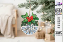 3D Layered Christmas Ornament Laser Cut | Christmas Decor Product Image 1
