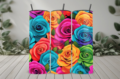 Colorful Roses Seamless Pattern and Digital Paper Background Product Image 8