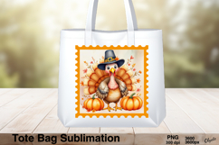 Turkey Thanksgiving Day, Tote Bag Sublimation PNG Product Image 1