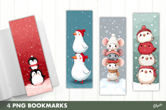 Cute Christmas Bookmark Sublimation PNG Product Image 1
