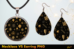 Celebration Jewelry Sublimation. Black and Gold PNG Product Image 1