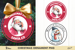 Christmas Stamp Ornament Sublimation PNG Product Image 1