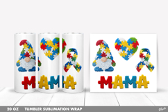 Awareness Autism 20 OZ Tumbler Wrap PNG Product Image 1