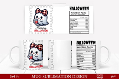 Mug Ghost Sublimation PNG. Halloween Mug PNG Product Image 1