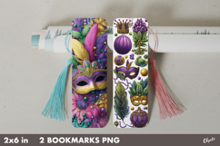 Mardi Gras Bookmark PNG. Carnival Bookmark PNG Product Image 1