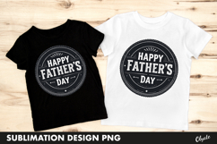 Happy Father Day Retro Round Sublimation PNG Product Image 1