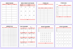 2026 Health &amp; Fitness Journal Canva Template Product Image 7