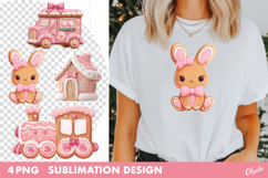 Gingerbread Sublimation. Pink Christmas Sublimation PNG Product Image 1
